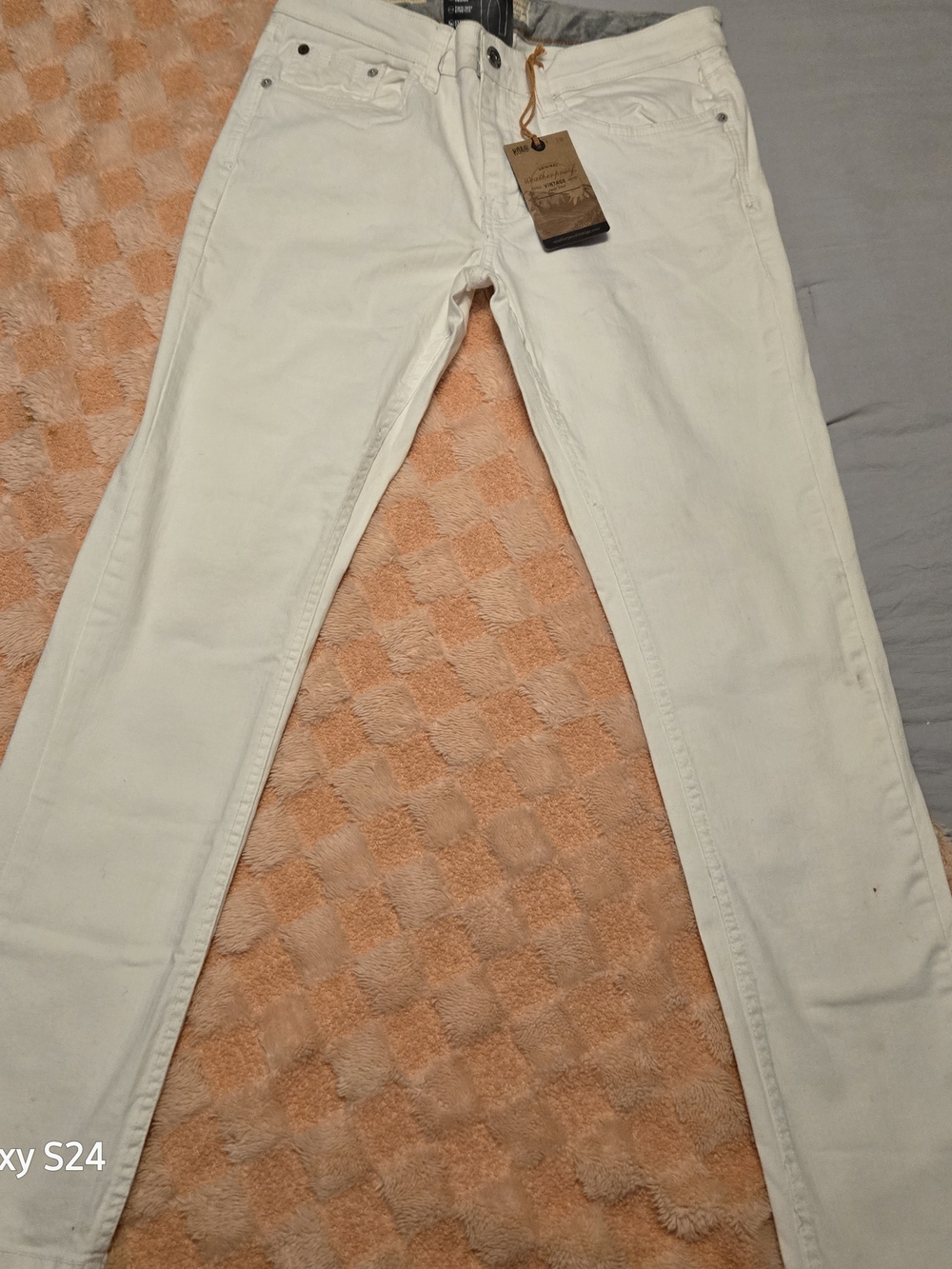 Men's White Slim Jeans - Brand Unknown